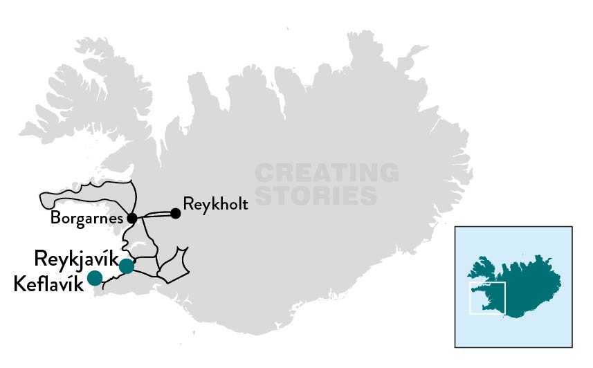 Het beste van West-IJsland - kaart