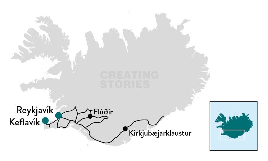 Het beste van Zuid-IJsland - kaart