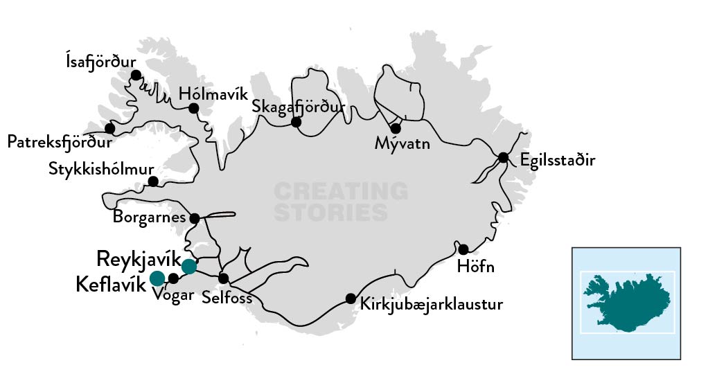 IJsland helemaal - kaart