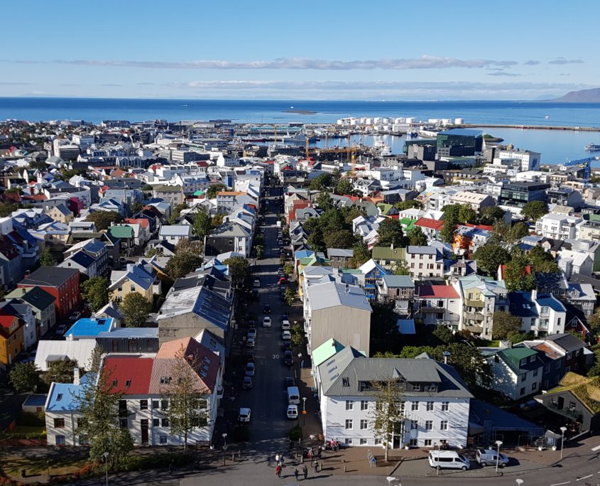 Reykjavík vanaf de Hallgrimskírkja
