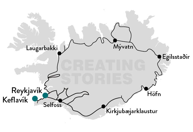 Rondom IJsland groepsreis - kaart