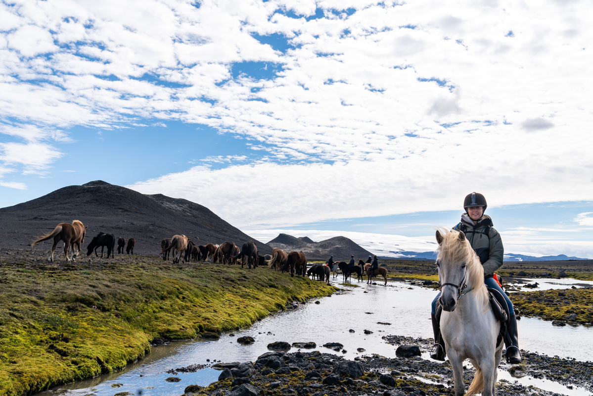 Fotomoment tijdens je paardrijreis in Noord-IJsland