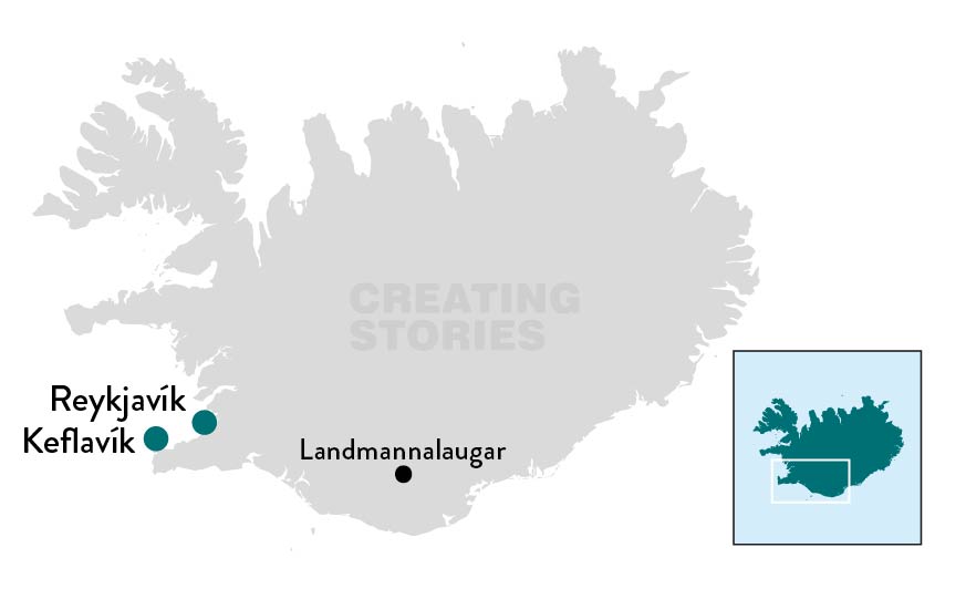 ‘Landmannalaugar’ paardrijvakantie op IJsland - kaart