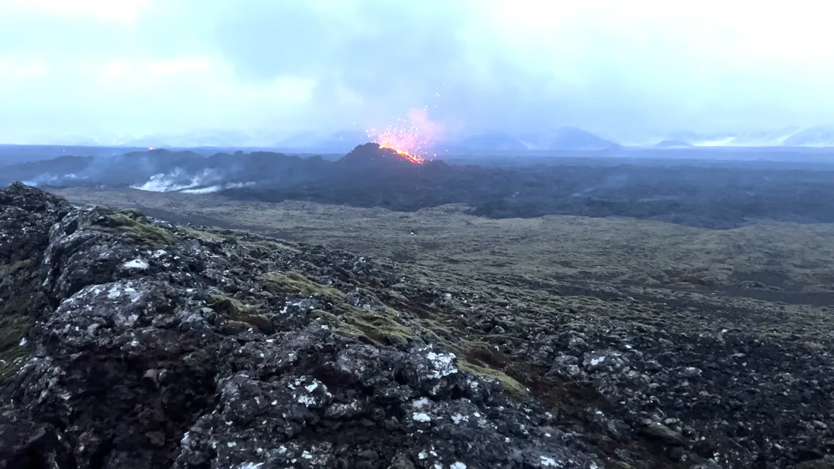 Vulkaanuitbarsting, foto: RÚV